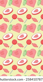 candy illustration pattern wallpaper for your design needs. with vector format suitable for web, poster, social media post etc.