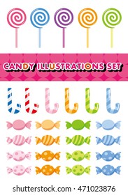 Candy illustrations set