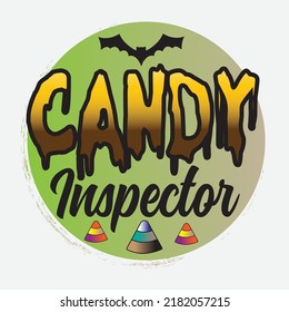 Candy Inspector Halloween Sublimation T-Shirt Design