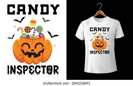 Candy Inspector - Halloween T-shirt design