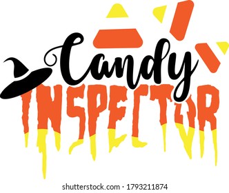 Cita del inspector de golosinas. Vector de caramelo