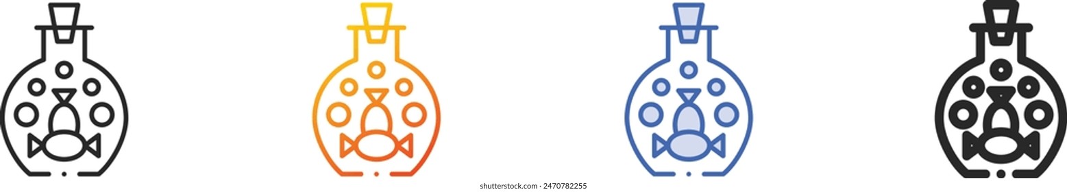 candy jar icon.Thin Linear, Gradient, Blue Stroke and bold Style Design Isolated On White Background