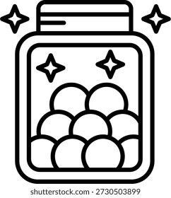 Tarro de caramelo Línea Vector Icon Design