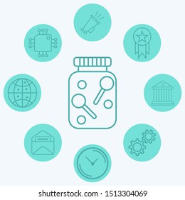 Candy jar vector icon sign symbol
