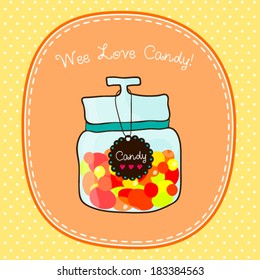 Candy jar - vector illustration