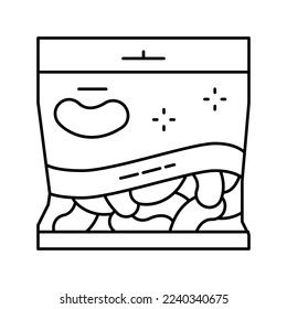 candy jelly candy gummy line icon vector. candy jelly candy gummy sign. isolated contour symbol black illustration