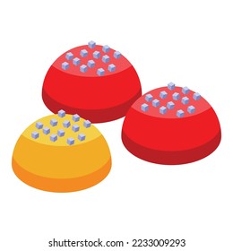 Candy jelly icon isometric vector. Gummy bear. Fruit dessert