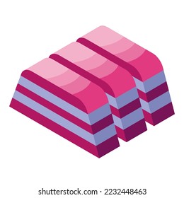 Candy jelly roll icon isometric vector. Cute marmalade. Sugar food