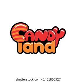 Candy land logo design vector