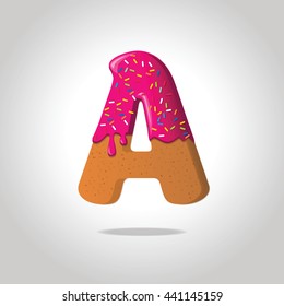 Candy letter. Letter A.
