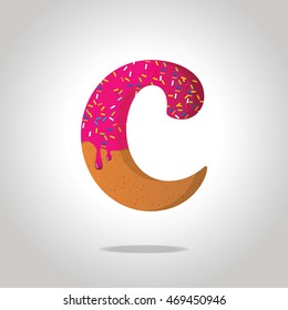 Candy letter. Letter C.