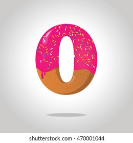 Candy letter. Letter O.