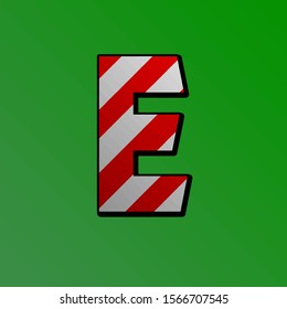 Candy letter on a green background
