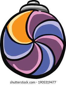 Candy like toy, illustration, vector on a white background.