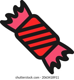 Candy Line Filled Vector Icon Design
