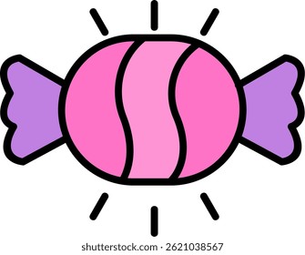 Candy Line Filled Vector Icon Design