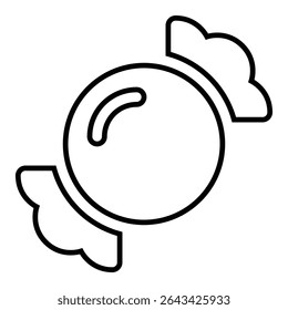 candy line icon design. candy thin black outline symbol vector illustration. editable stroke icon on transparent background.