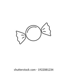 Candy line icon in flat style. Vector illustration