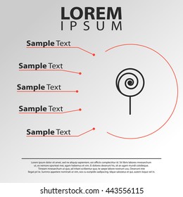 candy line icon. candy infographics template