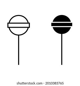 Candy line icon. Lollipop icon