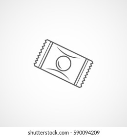 Candy Line Icon On White Background