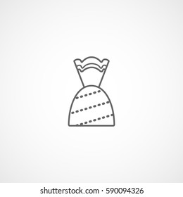 Candy Line Icon On White Background