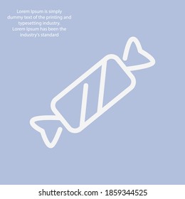 candy line icon, outline vector illustration.
