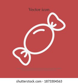 candy line icon, outline vector illustration.