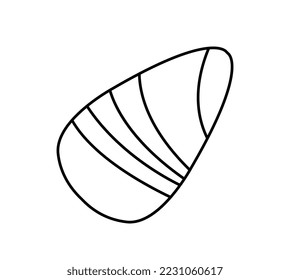 Candy line icon. Poster or banner for website. Symbol of holidays and parties. Delicious but harmful food, sugar products. Dessert, gourmt and delicacy concept. Cartoon flat vector illustration