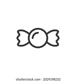 Candy line icon, sign or symbol. Premium pictogram in trendy outline style. Candy pixel perfect vector icon isolated on a white background. 