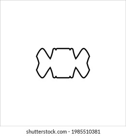 Candy line icon. Simple style candy feast poster background symbol. Logo design element. T-shirt printing. Vector for sticker.