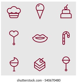 Candy line icons
