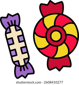 Candy Line vector Icon Design