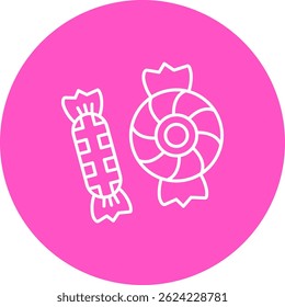 Diseño de icono de Vector de línea de caramelo