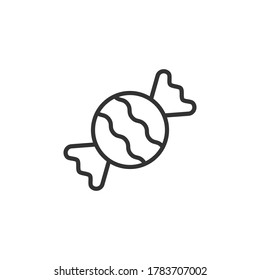 Candy line web icon on white background.Candy icon vector.