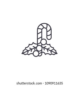 Candy linear icon concept. Candy line vector sign, symbol, illustration.