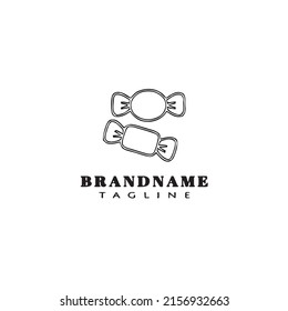 candy logo cartoon design icon template black modern isolated vector