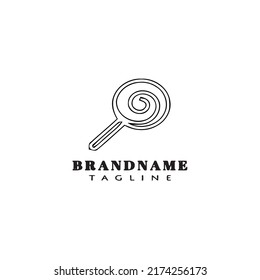 candy logo cartoon design icon template black modern isolated vector cute