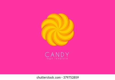 Candy logo. Creative logo. Colorful logo design. Delicious logo