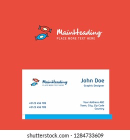 Candy logo Design with business card template. Elegant corporate identity. - Vector