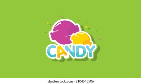 Candy Logo Design Concept Vector. Colorful Sweets Logo Template