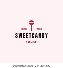 Candy logo design retro hipster vintage