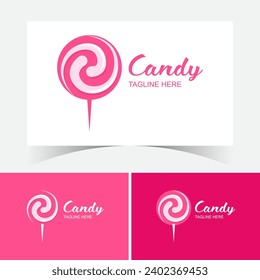 Candy Logo Design Template. Lollipop Candy Logo Design Template- logo design template for sweets, candy shop, boutique.