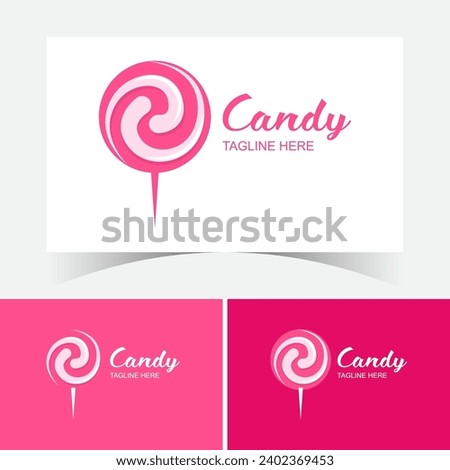 Candy Logo Design Template. Lollipop Candy Logo Design Template- logo design template for sweets, candy shop, boutique.