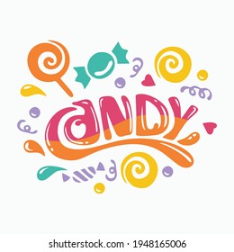 Candy Logo Design Vector Template
