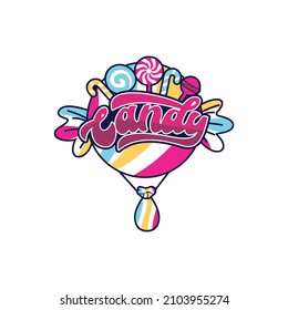 Candy Logo Design Vector Template Colorful Stock Vector (Royalty Free ...