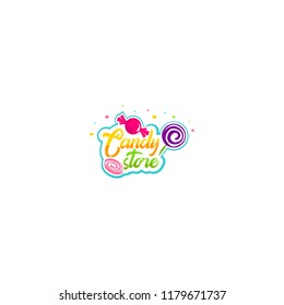 Candy logo template. Sweet candy logo vector. Sweet theats logo vector