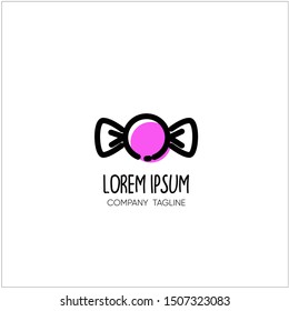 candy logo vector design,candy icon lines,sweet logo vector