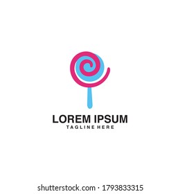 Candy Logo Vector Icon Illustration