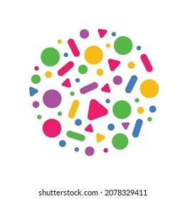 Candy lollies vector logo icon 